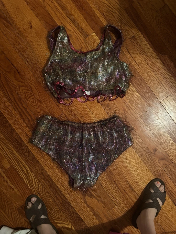 Conjunto de Disfraz de Showgirl Vintage Taylor Swift Burlesque Pequeño Mediano Halloween Foto 3 de 4