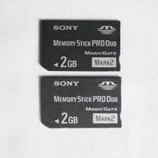  Lot of 2 2GB Sony Memory Stick Pro Duo - Tested Working