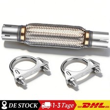 Passend für Opel Uni Flexrohr Flexstück Hosenrohr Auspuff 45x200 / 310MM + 2 Sch