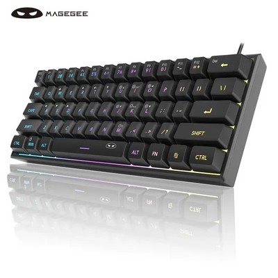 MageGee Mini 60% Gaming-Tastatur, RGB-Beleuchtung