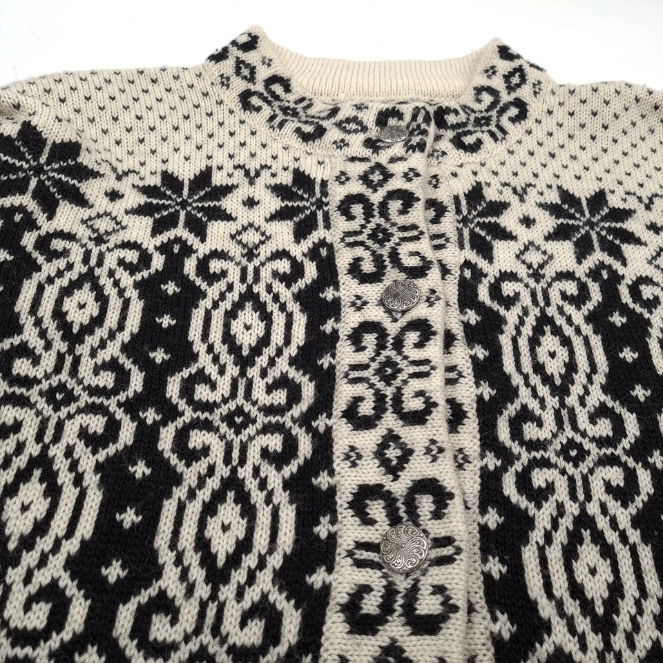 Strickjacke Nordic Scandinavian Vintage Warm Strick Qd5 Größe L - Bild 4 von 4