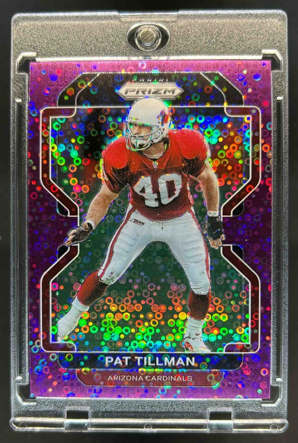 2021 Prizm Pat Tillman No Huddle Purple #23/35 Cardinals