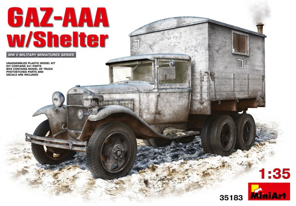 Maquette GAZ-AAA avec Abri MiniArt 35183 idéale pour diorama militaire 1/35