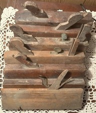 Lot Of Six Wooden Molding Planes