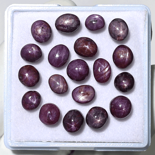 Cosmic Star Berry ~ 19 PC Natural Ruby High Quality 5.6mm-7mm Cabochon Gemstones - Picture 6 of 11