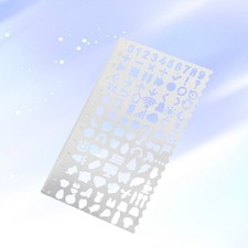 Silver Drawing Stencils with Measuring Ruler for Kids Crafts