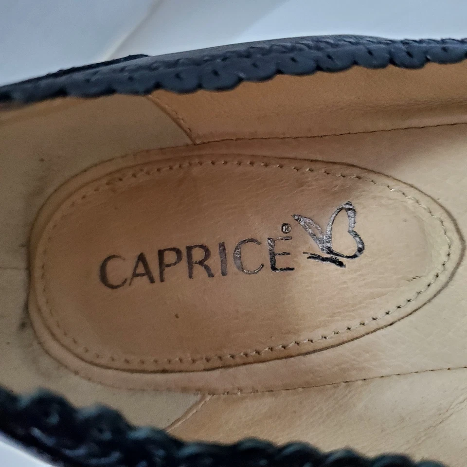 Zapatos Caprice negros cómodos de tacón bajo estilo ballet talla 6 o 38 Foto 4 de 4