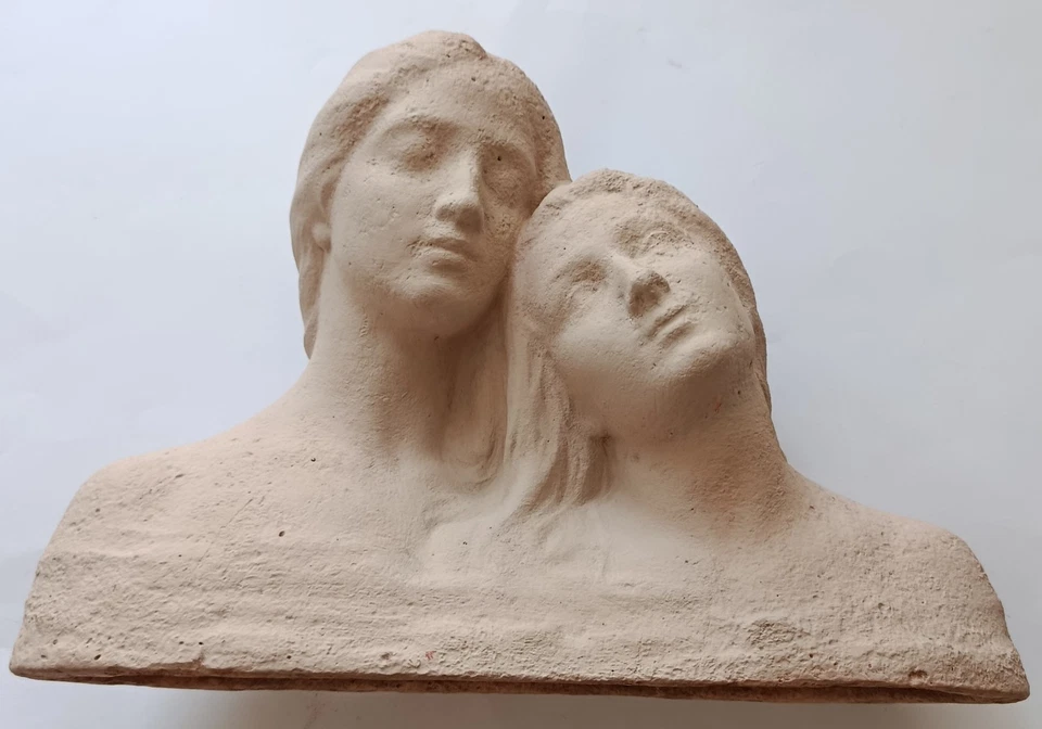 Art Déco sculpture Rêverie en platre d'atelier modelé d'après Henri Contheillas - Photo 1/4