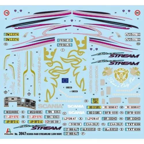 1:24 Italeri Scania R400 Streamline Flat Roof Tractor Truck 2010 Kit IT3947 Mode - Immagine 3 di 4