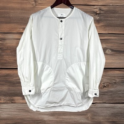 Harrow Town Stores HTS Popover Henley Mens M Cotton Long Sleeve Casual Japan