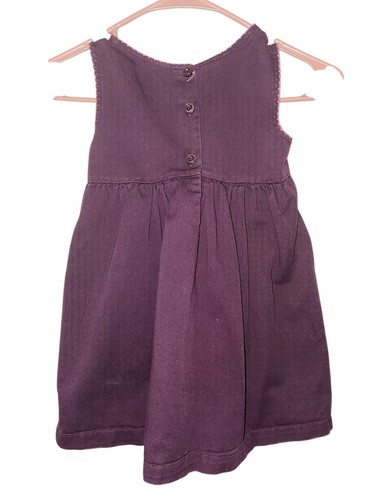 BLUEBERI Boulevard Girls Size 5 Burgundy Floral Embroidery Dress Jumper - Picture 4 of 4