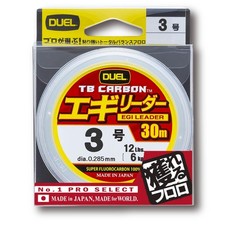 DUEL Fluorocarbon Line #3 TB Carbon Egi Leader 30m #3 Natural Clear Eging H3513