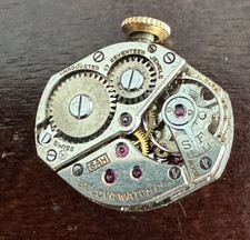 VINTAGE LADIES BULOVA WRISTWATCH MOVEMENT CAL. 6AH NOT RUNNING BAD STAFF