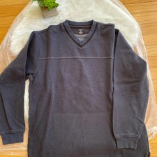 Men's Dark Gray V-Neck Sweater Pullover