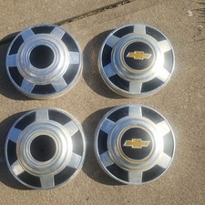 Video Set 4 Chevy Pickup Truck Dog Dish Caps 1973 1987 1 Ton 12 Hubcaps Square