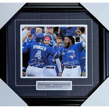 George Springer/Vladimir Guerrero Jr. Framed Autographed Toronto Blue Jays 8X10