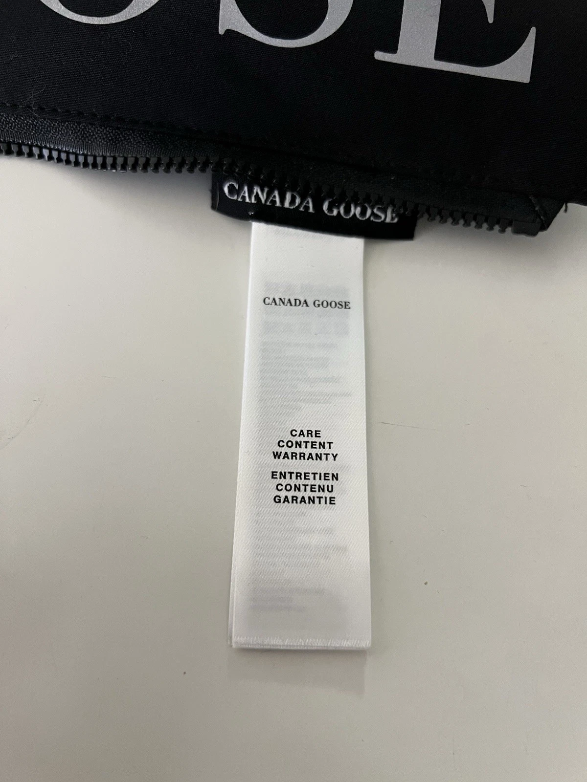 Canada Goose Nero Riflettente Cappuccio Bordo 19 5" Nuovo con etichette