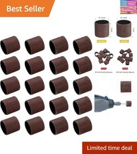 1 Inch x 1 Inch Sanding Sleeves 80 Grits 240 Grits Sandpaper Band Drums 20 Pcs