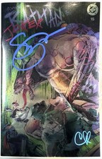 ABSOLUTE BATMAN 15 2X SIGNED SCOTT SNYDER &CLAY MANN FOIL EXCLUSIVE NM BLUE SIG