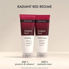 TWIN PACK John Frieda Radiant Red Boosting Shampoo AND Conditioner 250ml EACH