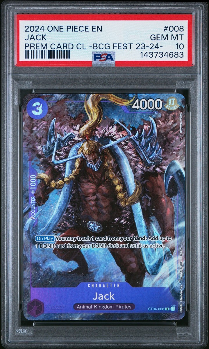 ワンピース カードゲーム 2024 ONE PIECE JP #084 JACK GEM MT 10 PSA 10 2024 One Piece Bandai Card Games Fest 23-24 Edition #008