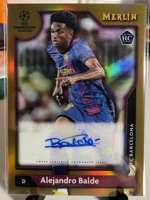 2021-22 Topps Merlin Collection - Alejandro Balde RC Auto  Gold Refractor /50