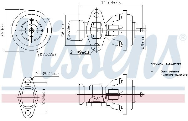 Nissens Agr-Ventil 98439 FüR MERCEDES-BENZ-image
