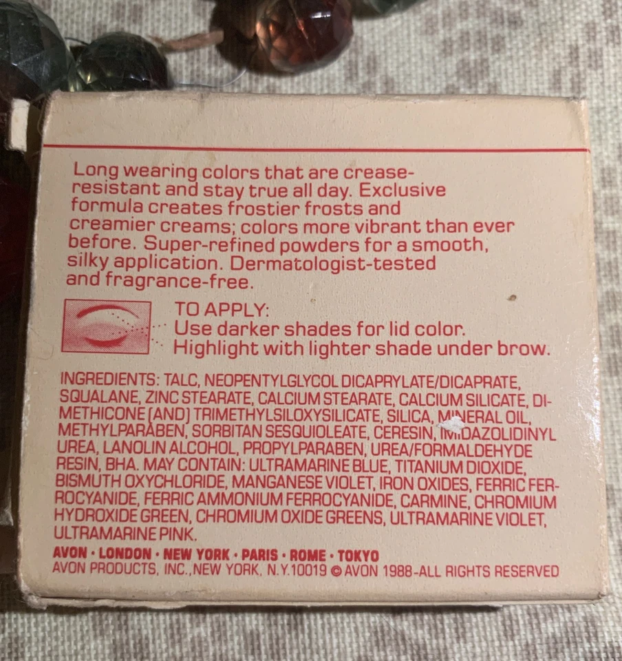 Vtg Avon Silk Finish Eyeshadow Teal Suede Amber Suede Duo NIB discontinued Rare - Image 4 of 4