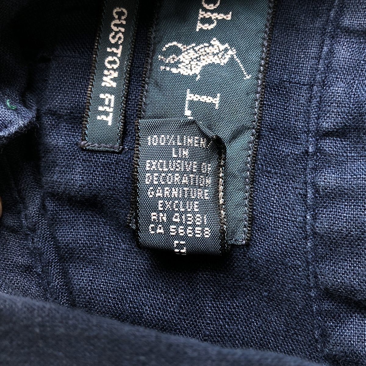 Used Ralph Lauren Custom Fit long-sleeved linen button-down shirt men's size M thumbnail 4