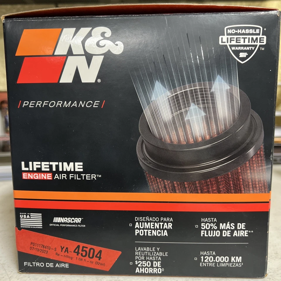 Filtro de aire K&N #YA-4504 para Yamaha YFZ450R ATV/YFZ450 ATV/YFZ450X ATV Foto 2 de 4