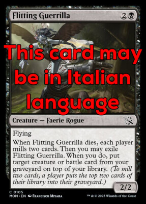 MTG FLITTING GUERILLA FOIL EXC - FLATTERNDE GUERILLA 105 - MOM - MAGIC
