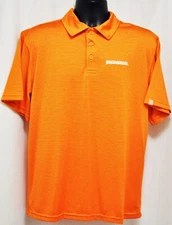 WHATABURGER Restaurant Fast Food Orange Striped Employee M Golf Work Polo Shirt