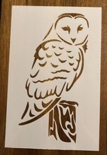 Barn Owl Reusable 10 MIL Laser Cut Mylar Stencil Painting Art Supplies