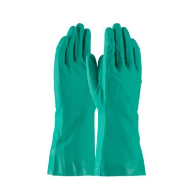 12 Pr Assurance Nitrile 2XL Chemical-Resistant Gloves - 13 in, 15mil Flock Lined