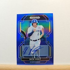 2022 Prizm Draft Picks Nick Vogt Autograph BLUE Prizm 07/99 AUTO # PDP210