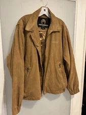 Weatherproof Biltmore Estate Large Men's Zip Up Jacket  Tan  Vintage
