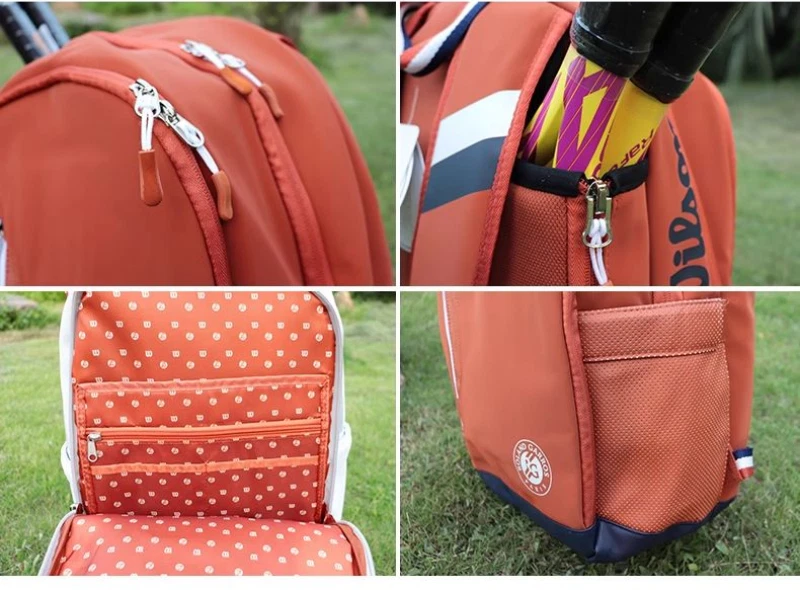 Bolsa de raqueta Wilson Roland Garros Collection Team ENVÍO GRATUITO EE. UU. IMPUESTOS PAGADOS Foto 3 de 4