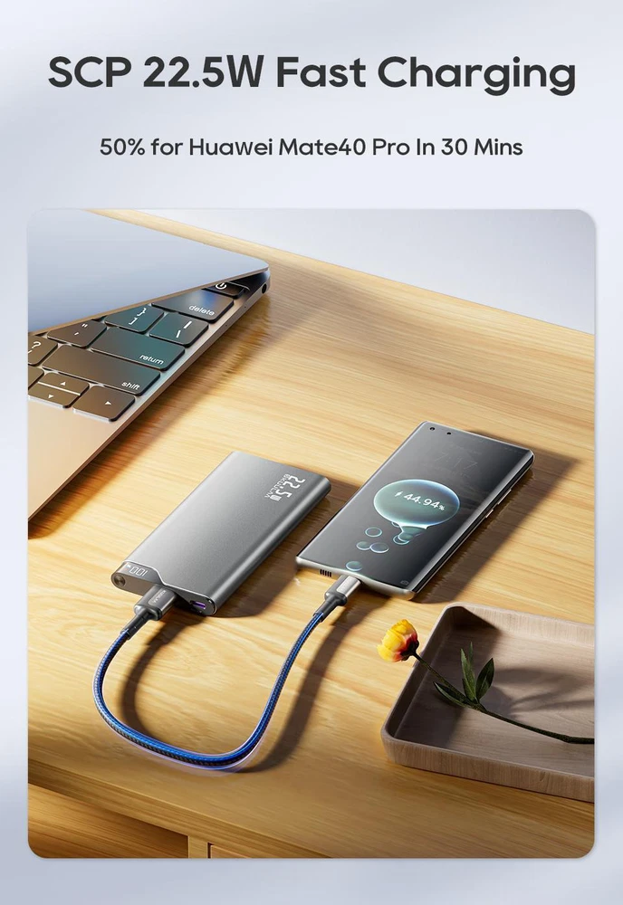 Power Bank 10000mah Mobile Phone Plastic Medium Grey 2-usb 5v Backup 22.5w Power Bank 10000mah Mobile Phone Plastic Medium Grey 2-usb 5v Backup 22.5w