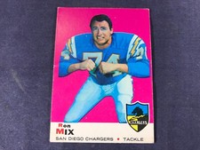 C4-12 FOOTBALL CARD - RON MIX SAN DIEGO CHARGERS - CARD #99 -1969 TOPPS