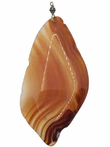 Large Carnelian Sliced Pendant 