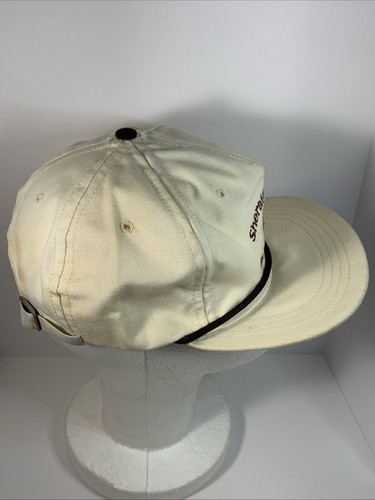 Sheraton Plaza Palm Springs Rope Band Hat Cap Adjustable Vintage Cream & Brown - Picture 2 of 8