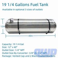 12 X40 38 Npt Universal Gas Tank 19-14 Gallons Aluminum Fuel Tank For Hot Rod 12 X40 38 Npt Universal Gas Tank 19-14 Gallons Aluminum Fuel Tank For Hot Rod