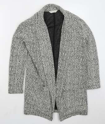 Miss Selfridge Damen weiße Jacke Größe 8 schwarz-weiß