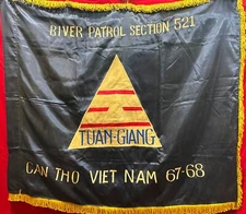 LARGE FLAG , PBR , MEKONG RIVER DELTA  , CẦN THƠ , embroidery on BOTH side ,