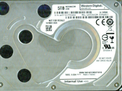 Western Digital HDD 5TB 未使用 WD50NDZM-59PW8S1 Western Digital 5TB USB C MAR 2020 | eBay