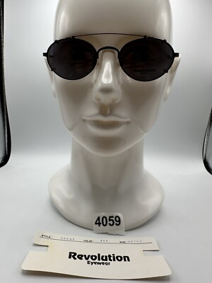 New Vintage Revolution Eyewear With SunShade RE003 Black 48 20 140