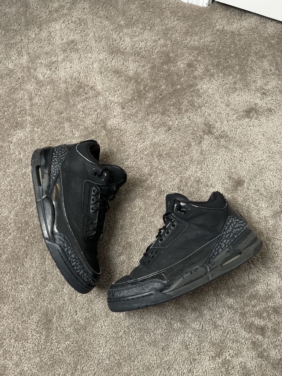 SIZE 12 - 2007 NIKE AIR JORDAN III 3 RETRO BLACK CAT 136064 SIZE 12 - 2007 NIKE AIR JORDAN III 3 RETRO BLACK CAT 136064