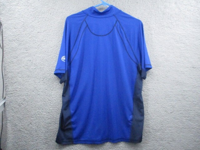 Tommy Bahama Relax UV Tech Short Sleeve Rash Guard Blue Black Size
