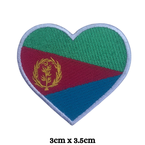 High Quality Country Small Heart Flags Iron On Patch Embroidered Sew On Badge - Picture 63 of 200