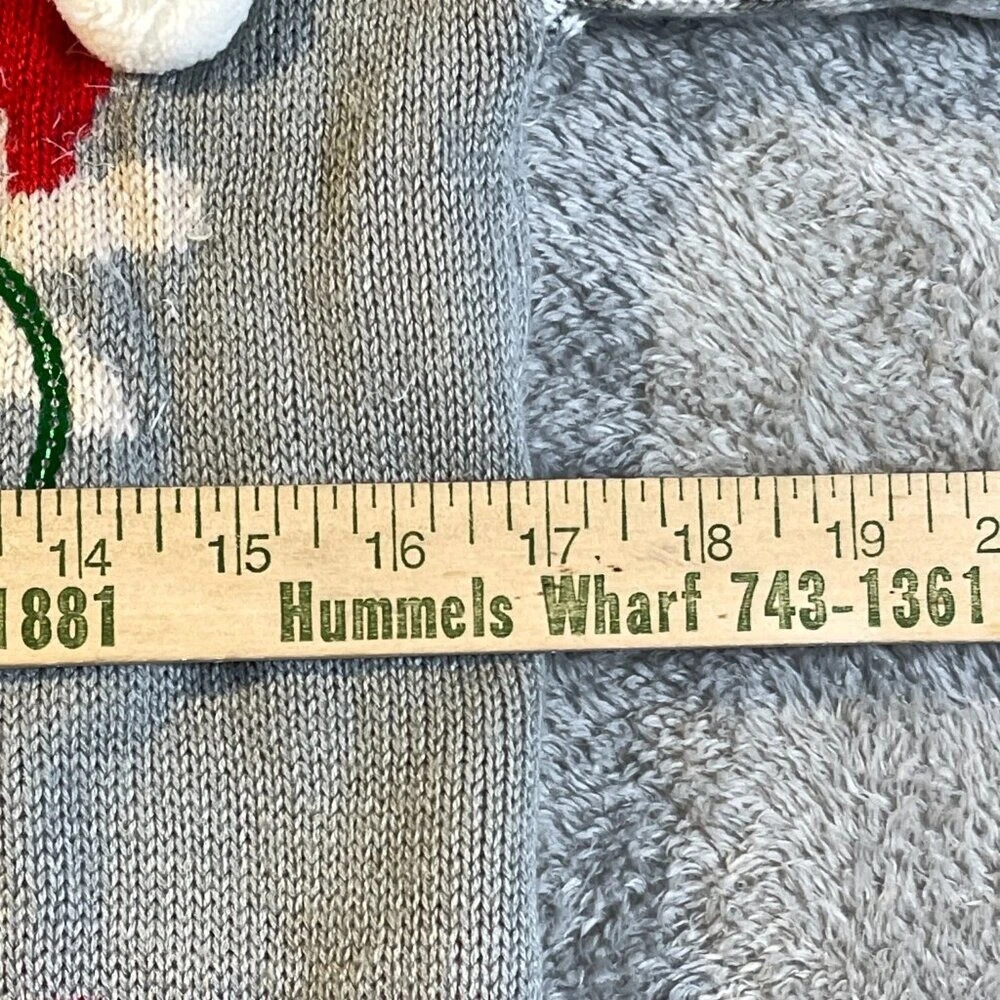 Derek Heart Womens Christmas Ugly Sweater Pullover Snowflakes L Gray Ribbed